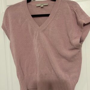 LOFT Women's Soft Mauve V-Neck Sweater